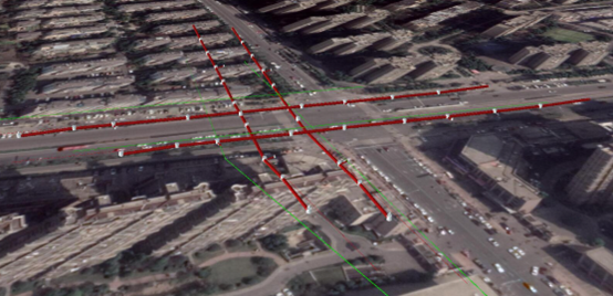 Overlay of Pipeline Network Model and Surface Model